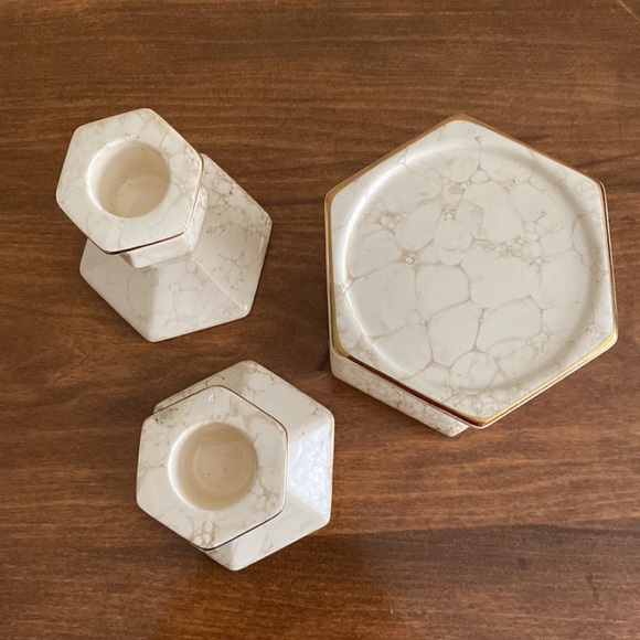 Partylite Ivory Palazzo Candle Holders - Picture 3 of 11